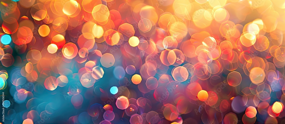 Aufkleber An abstract backdrop with beautiful bokeh lights and copy space image.