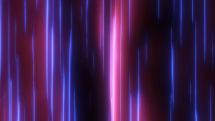 Abstract purple glowing background with flying lines and stripes