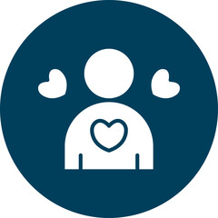 Self Love Vector Glyph Icon