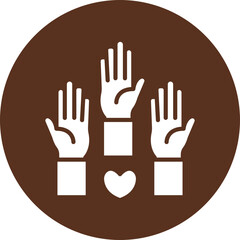 Volunteering Vector Glyph Icon