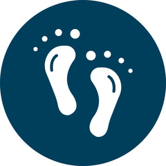 Barefoot Vector Glyph Icon