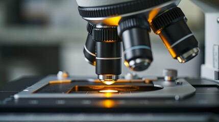 Detailed examination of nanotechnology with nanoparticles under a powerful microscope