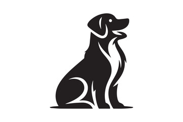 dog silhouette vector illustration, animal illustrations artwork and design