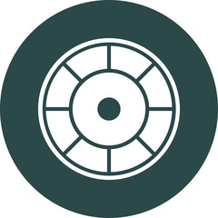 Color Wheel Vector Glyph Icon