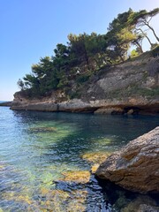 Scenic rocky coast of Mediterranean sea