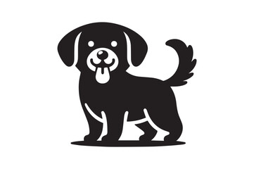 dog silhouette vector illustration, animal illustrations artwork and design