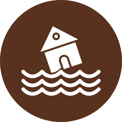 Flood Vector Glyph Icon