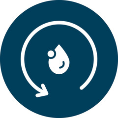Water Cycle Vector Glyph Icon