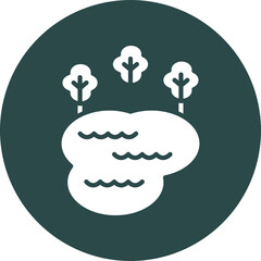 Pond Vector Glyph Icon