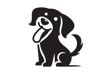dog silhouette vector illustration, animal illustrations artwork and design