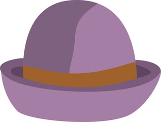 Violet women hat vector illustration. Cartoon hat isolated on white background.