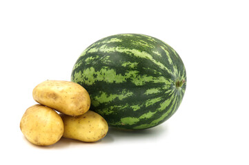 watermelon and wish isolated on white background