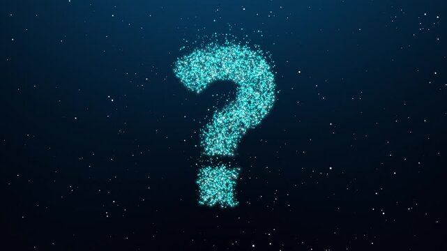 Question mark on black background