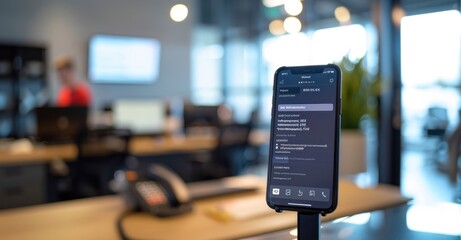 Closeup of a smartphone showing a two-step authentication code with a laptop in the background, highlighting secure connections and verified credentials in a tech-savvy office.