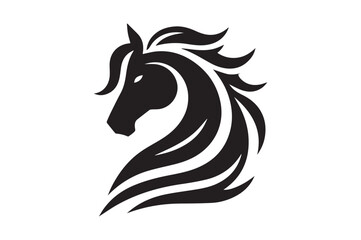 horse silhouette vector illustration, animal illustrations artwork and design