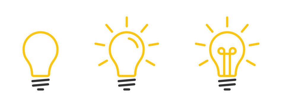 Light bulb icon set