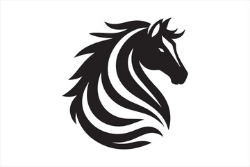 horse silhouette vector illustration, animal illustrations artwork and design
