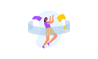 Virtual reality concept illustration vector