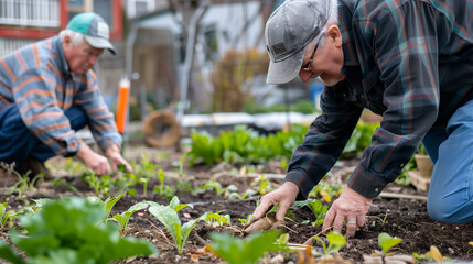 Veterans devote time to tending the community garden, strengthening friendships and enjoying the therapeutic benefits of planting together.