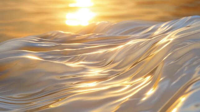 The gentle motion of fabric reminiscent of the slow meandering flow of a desert stream.