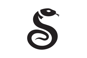 snake silhouette vector illustration, animal illustrations artwork and design