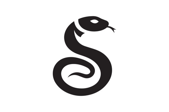 snake silhouette vector illustration, animal illustrations artwork and design