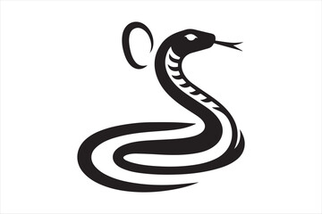 snake silhouette vector illustration, animal illustrations artwork and design