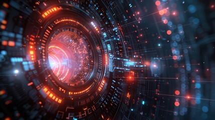 Obraz premium Digital backdround ideal for technological operations, neural networks