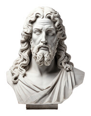PNG  Greek sculpture jesus statue portrait art.