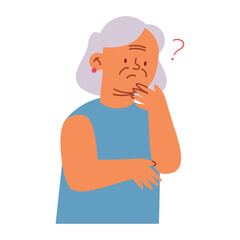 older woman suffer alzheimers disease