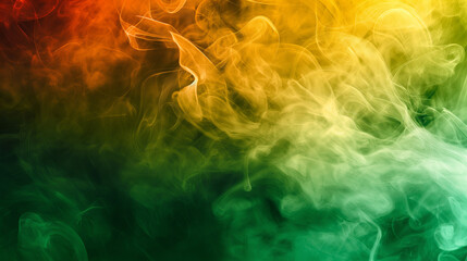 Obraz premium Color smoke stream on a black background. The background can be remove with a blending mode like screen.