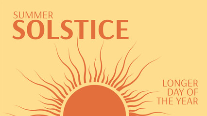 summer solstice background, banner, flyer