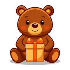 693 teddy-bear-with-gift--vector--toy-christma