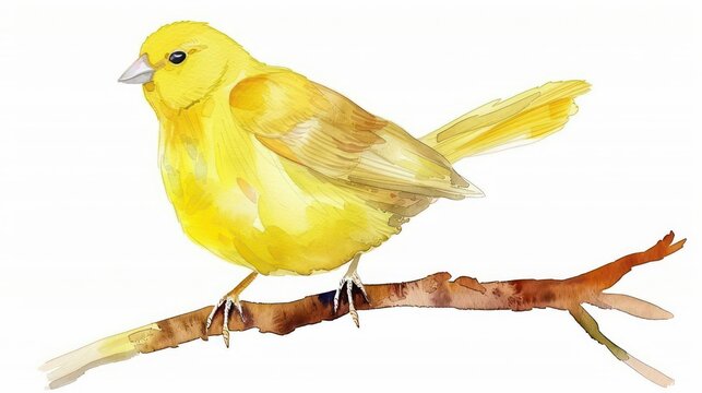 recommend clip art: Cute canary watercolor clipart on a white background, perfect for adding text