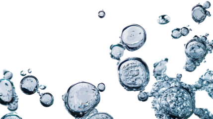 Bubbles in water, transparent background PNG