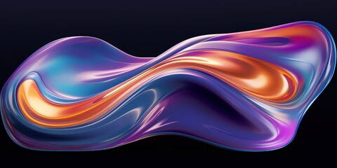 Fototapeta premium Abstract Liquid Form with Vibrant Hues