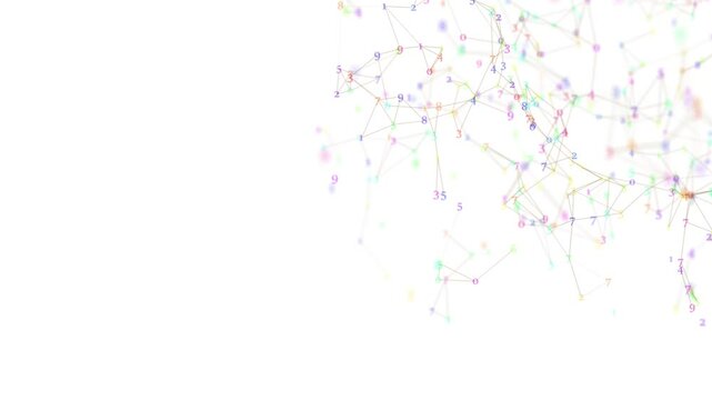 looped animation. generating numbers. the process of generation by neural networks