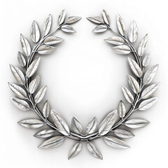  Laurel Wreath silver isolated on white background