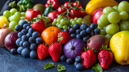 Fototapeta premium A colorful assortment of fruits and vegetables