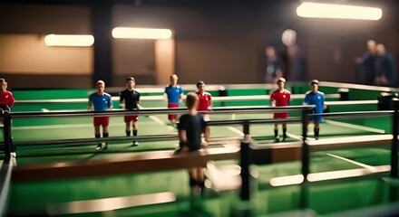 Foosball table at a party.