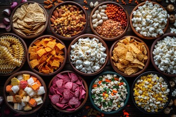 Fototapeta premium Mixed snack platter professional advertising food photography