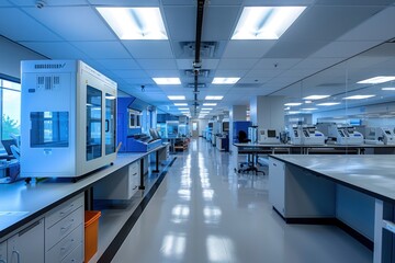 Fototapeta premium Cutting-Edge Technology Advancing Research and Development in a Global Center
