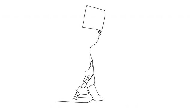 Line drawing of a chef. Vector illustration. Kitchen