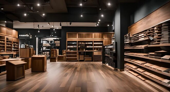 Flooring store. Parquet floors.