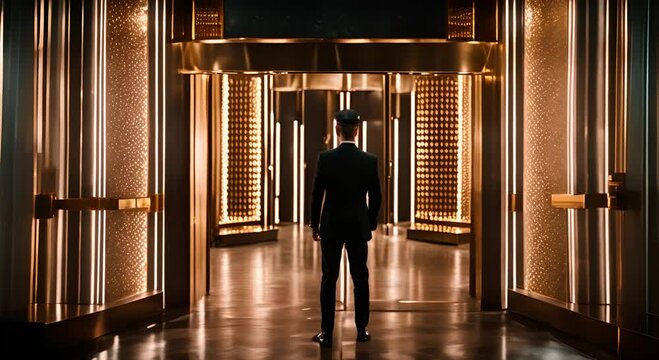 Doorman in a luxury hotel.