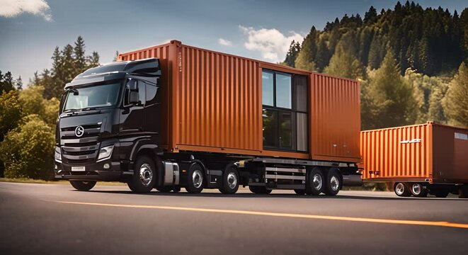 Modern container house or modular house.