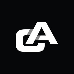 Letter CA Monogram Geometric Business Icon Design Template Logo