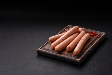Vegan or vegetarian sausages made from meat substitutes