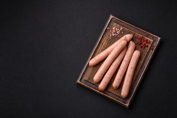 Vegan or vegetarian sausages made from meat substitutes