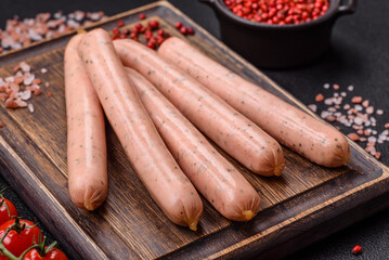 Vegan or vegetarian sausages made from meat substitutes